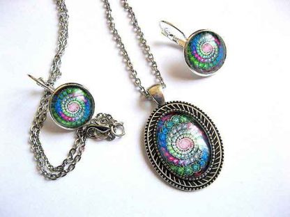 Spirala culori multicolore, set bijuterie handmade, bijuterii femei 29149