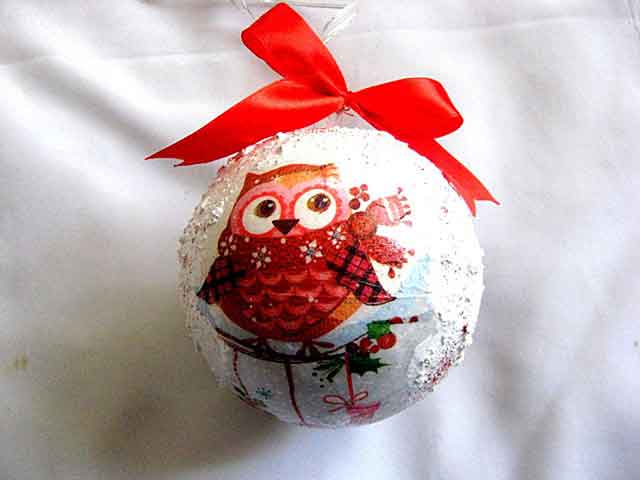 her trembling gift Glob om de zapada, copii si bufnita, decoratiune glob brad sarbatori iarna  29878 – Cadouri handmade