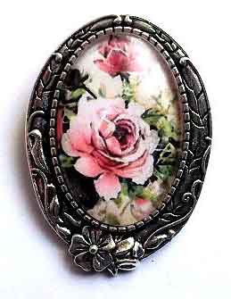 Brosa cu trandafiri roz, brosa femei model 32245