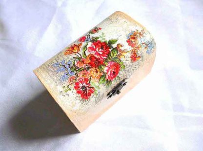 Buchet flori campenesti, cutie lemn decorata 32669