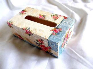 Cutie servetele cu model floral, cutie de lemn pentru servetele 32523