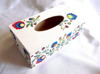 Cutie servetele cu flori stilizate in culori viu colorate, cutie servetele de hartie 39843