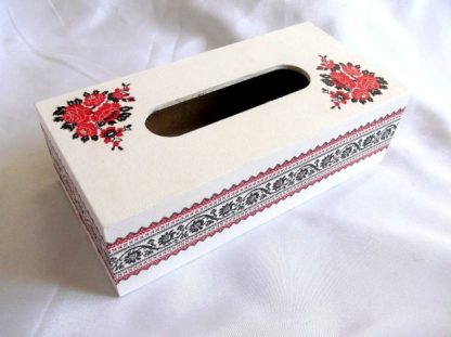 Cutie servetele cu motiv traditional sub forma de model floral, cutie de servetele de hartie 39840