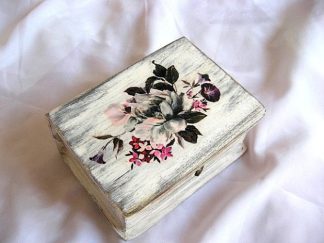 Cutie care imita forma unei carti, carte cu model floral 22546
