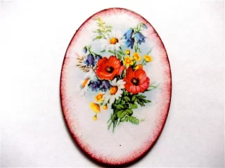 Buchet flori magnet oval, produs lucrat manual decoratiune frigider41259