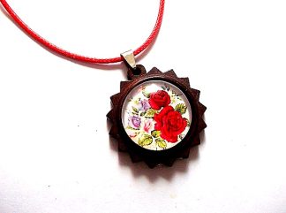 colier lemn si sticla 48874